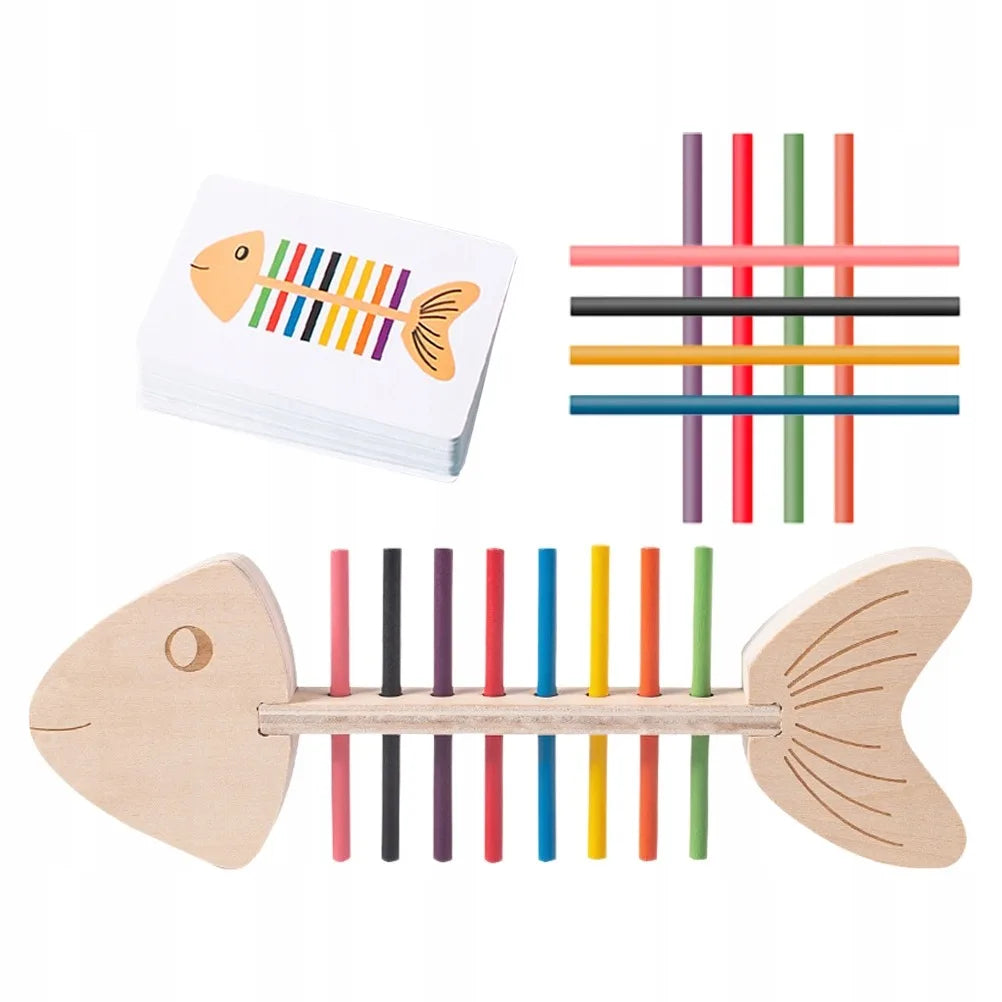 Jeu de poisson en bois, logique de correspondance des couleurs