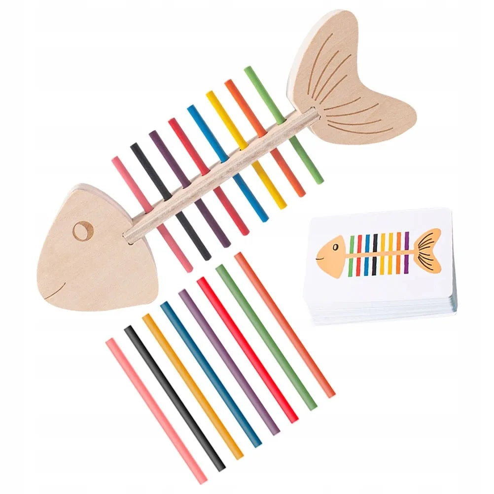 Jeu de poisson en bois, logique de correspondance des couleurs
