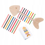 Jeu de poisson en bois, logique de correspondance des couleurs vue 3