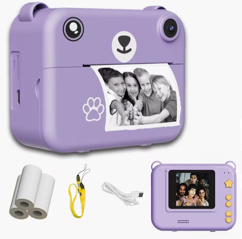 Appareil Photo numérique, avec enregistreur vidéo, mini imprimante thermique